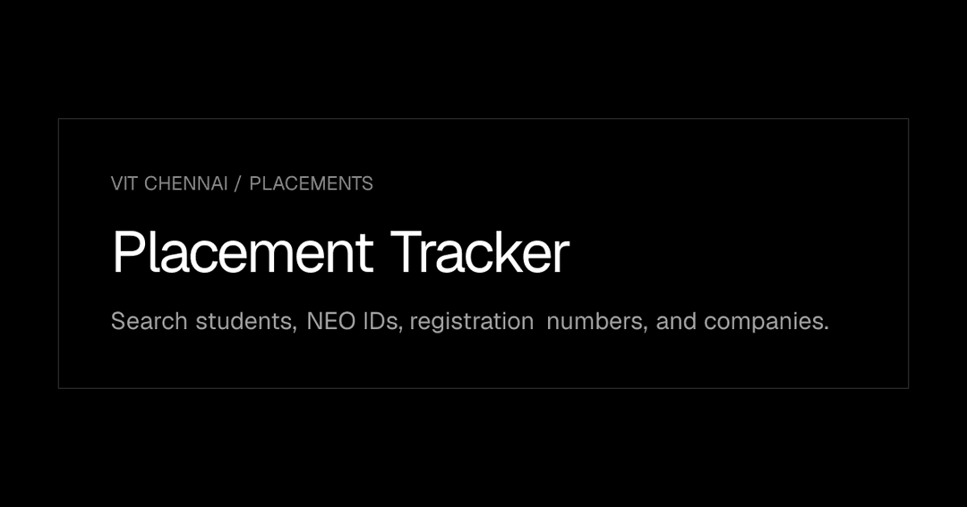 Placement Tracker